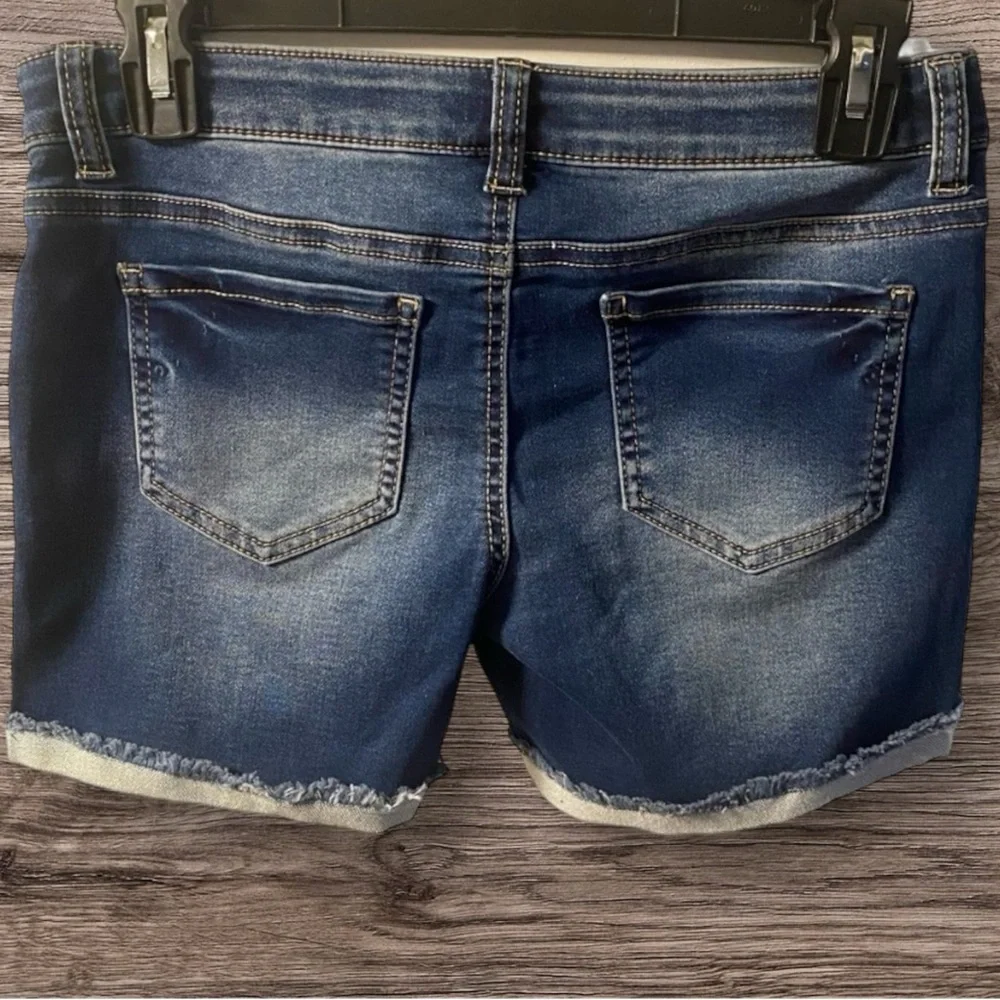 Hippie Girl Midi‎ Jean Shorts Regular Rise Super Soft Stretch Adjustable Waist